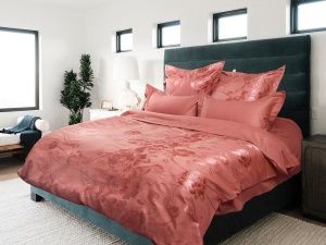 Постельное белье сатин жаккард однотонный 1,5 сп., Априкот "ГолдТекс"