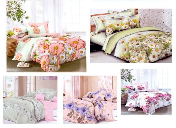 Постельное белье поплин наб 3-D Дуэт(70х70-2 шт)"Атра"