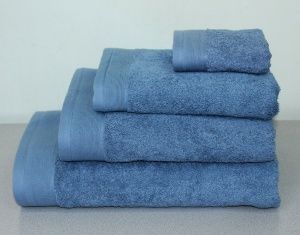 Полотенце махровое 100х150 темно-голубой, "GUTEN MORGEN"