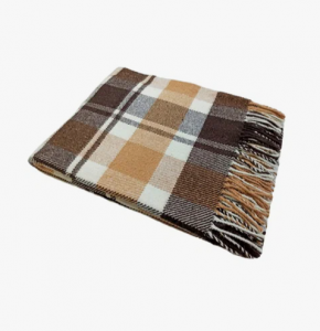 Плед "Метро", 140х200, 50%-ш., 30%-п/э,20%-акрил, 20/Т клетка бел-тер-кор, "VLADI" Украина