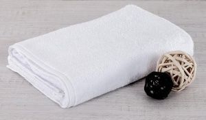 Полотенце махровое 70х140 белый 500 гр.Туркмения, пряжа опен 16/1