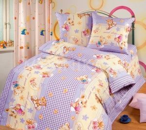 Постельное белье  бязь наб, детский рис.1,5 сп., Сладкий сон, "Миланика"