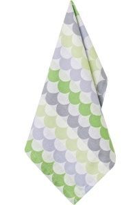 Полотенце 40х60 Волна серый /зеленый 100% хлопок Вологда
