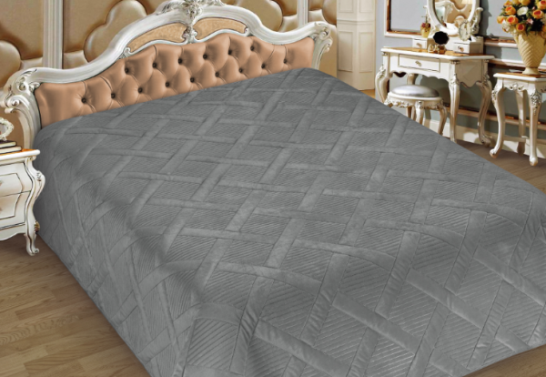 Покрывало стеганое 230х250, "BRUNO", фланель, цв. 12