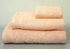 Полотенце махровое 30х50 персик, "GUTEN MORGEN" 