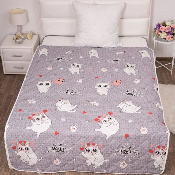 Покрывало стеганое "Классик", 150х215см., бязь, рис. Феликс,"Миланика"