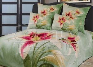 Постельное белье сатин набивной "3D" 2,0 сп, Лилиана "ГолдТекс"