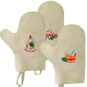 Рукавица для сауны войлок,в ассортименте