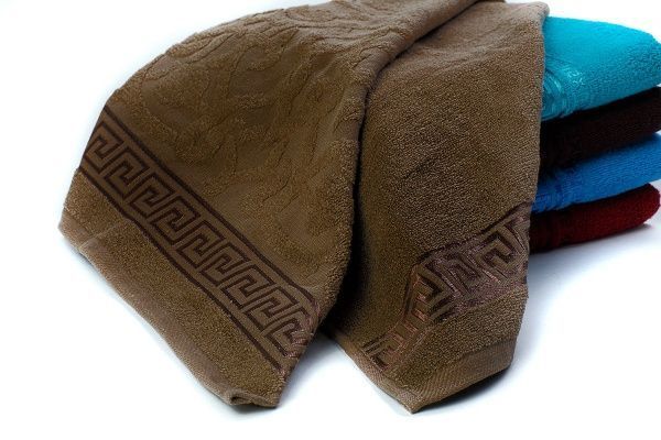 Полотенце махровое жаккардовое 50х90, цв. горький шоколад, пл. 430г/м2,BJ2