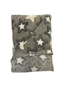 Плед микрофайбер, 180х200, "Звезда", набивной, пл. 150г/м2