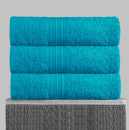 Полотенце махровое 70х140, цв. морская волна, 430 гр.Туркмения Б