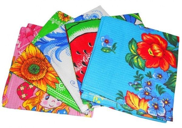 Полотенце вафельное  набивное 45х80 "Хозяйственное" пл.140 г/м2