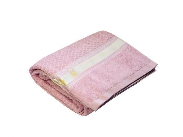 Простыня- Покрывало махра-вафля 205х220 цв, Грязная роза, QDP-0498 пл. 520гр. Узбекистан. АД