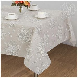 Скатерть "Шантильи" круглая, D150, рогожка,состав 100% хлопок,пл. 170 гр/м2 ,Тейково