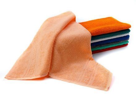 Полотенце махровое 30х50, цв. персиковый, 380гр/м2,  Узбекистан