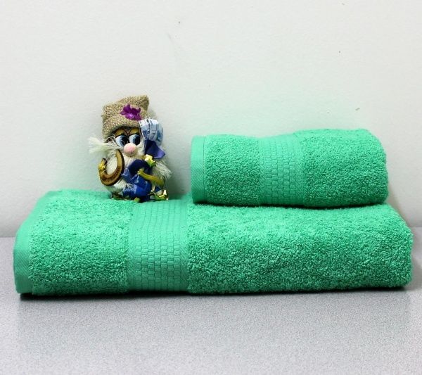 Полотенце махровое 50х90 зеленый 450 гр. Узбекистан