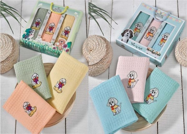 К-т пол-ц METEOR вафель. в короб. 40х60 (3 шт.) СИМВОЛ ГОДА