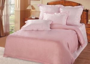 Постельное белье бамбук однотонный 2,0 сп., Rosado "ГолдТекс"