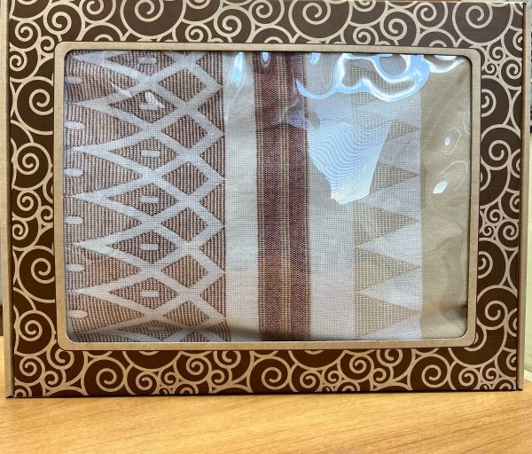 Плед "Орнамент", 150х200, 5%каш,40%суп. тонк.шерсть,35%пан,20%п/э, бел-беж-кор, ПК "VLADI"