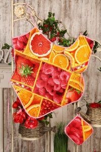 Набор кухонный (фартук, прихватка, варежка) рогожка, Авиком