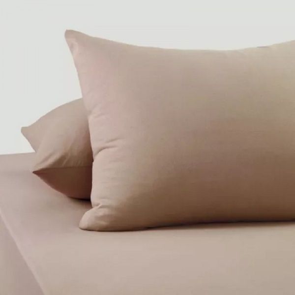 Комплект наволочек 2 шт.,трикотаж. на молнии, 70*70,латте РТИ "Текстильный городок"