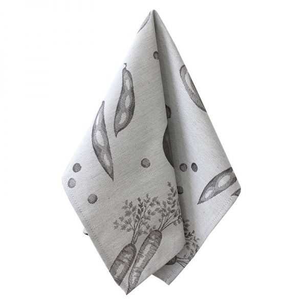 Полотенце кухонное "Обед", цвет темно-серый, размер 40х60, жаккард, Вологда