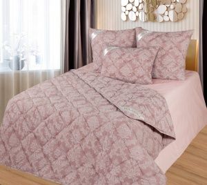 Одеяло Премиум Лайт "Льняное волокно", 140х205 см., чехол поплин жаккард  "Миланика"