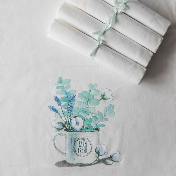 Комплект полотенец "Хорошего дня " ажур,п/лен 50*70-5 шт