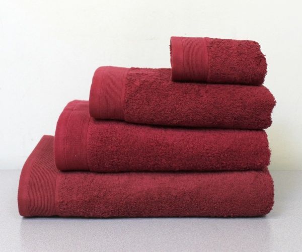 Полотенце махровое 30х50 рубин, "GUTEN MORGEN"