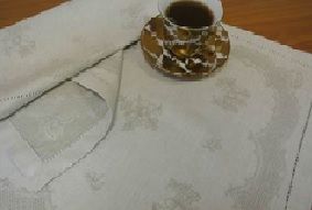 Салфетка п/лен 45х45 "Татьяна" жаккард.,ажур, натур ,арт. 01С-44ЯК