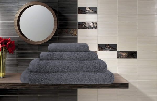 Полотенце махровое 100х150 графит, "GUTEN MORGEN"