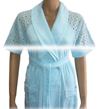 Халат женский велюр,шалька,короткий, арт. NS-0277