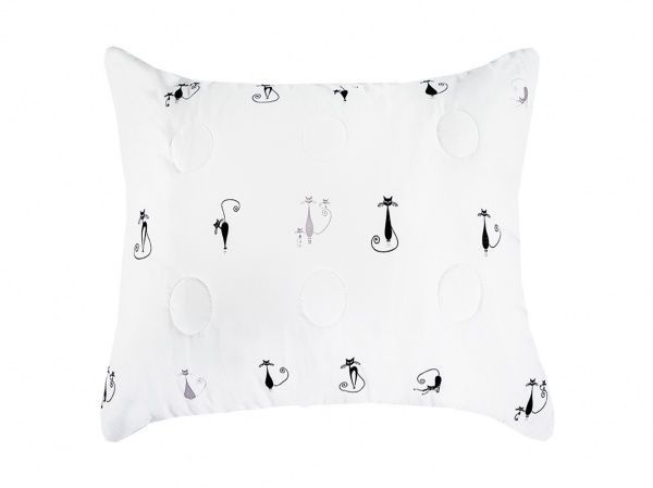 Подушка "Экофайбер" 68х68, стёганная, ткань brushed-твилл, рис. Флосси