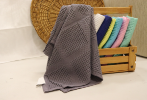 Полотенце вафельное г/кр р-р 50х90см., цв.серый, пл.260 гр/м2