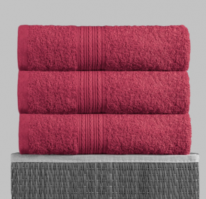 Полотенце махровое 70х140, цв. бордовый, 430 гр.Туркмения Б