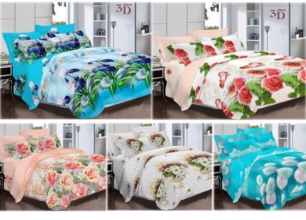 Постельное белье поплин наб 3-D Дуэт(70х70-2 шт)"Атра"