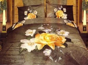 Постельное белье сатин наб 1,5 сп.( под.150х215, пр.160х220, нав.50х70-2шт.)"ТАНГО" 