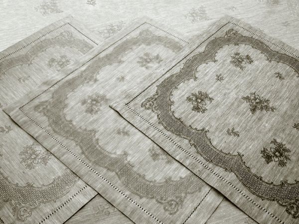 Салфетка п/лен 45х45 "Татьяна" жаккард.,ажур, натур ,арт. 01С-44ЯК