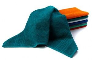 Полотенце махровое 30х50, цв. тёмно-зелёный, 380гр/м2,  Узбекистан